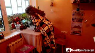 Viņai mugurā bija karstā apakšveļa un ganāmpulka, tāpēc man bija, lai viņu smagi izdrāzt